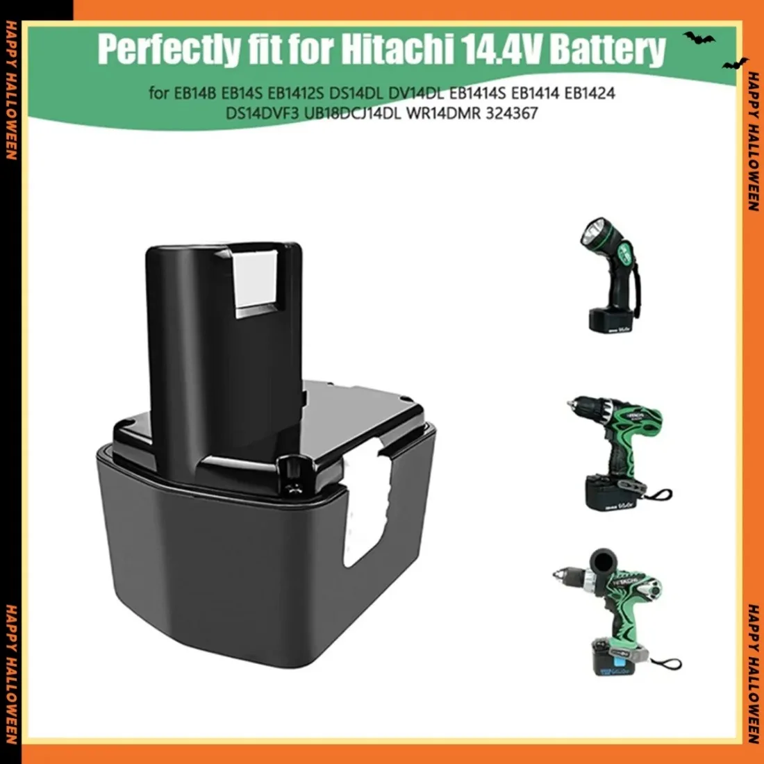 Applicable to Hitachi power tool battery 14.4V 12.8Ah NI-NH screwdriver battery EB1414S 319104 319933 EB1412S EB1420RS DH 14DL