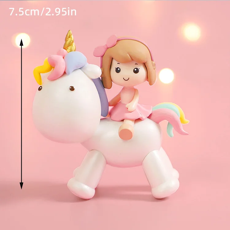 Kuchenaufsatz mit Einhorn-Motiv, alles Gute zum Geburtstag, Regenbogensterne, Mädchen-Geburtstag, Babyparty, Party-Kuchendekoration für den 16. Geburtstag des Mädchens – Detail 5