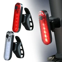 Bike Rear Tail Light USB Rechargeable Red LED Bright Taillights Fit on Any Bicycle/Helmet Easy To Install for Cycling Safety