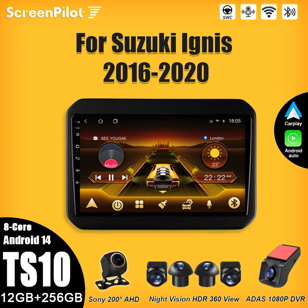 

Android 15 For Suzuki Ignis 2016 2017 2018 2019 2020 Multimedia Video Player Carplay Wireless Android Auto Touch Screen Wifi 5G