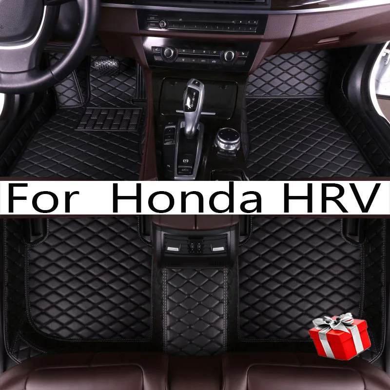 

Car Floor Mats For Honda HRV 2014~2019 DropShipping Center Interior Accessories 100% Fit Leather Carpets Rugs Foot Pads