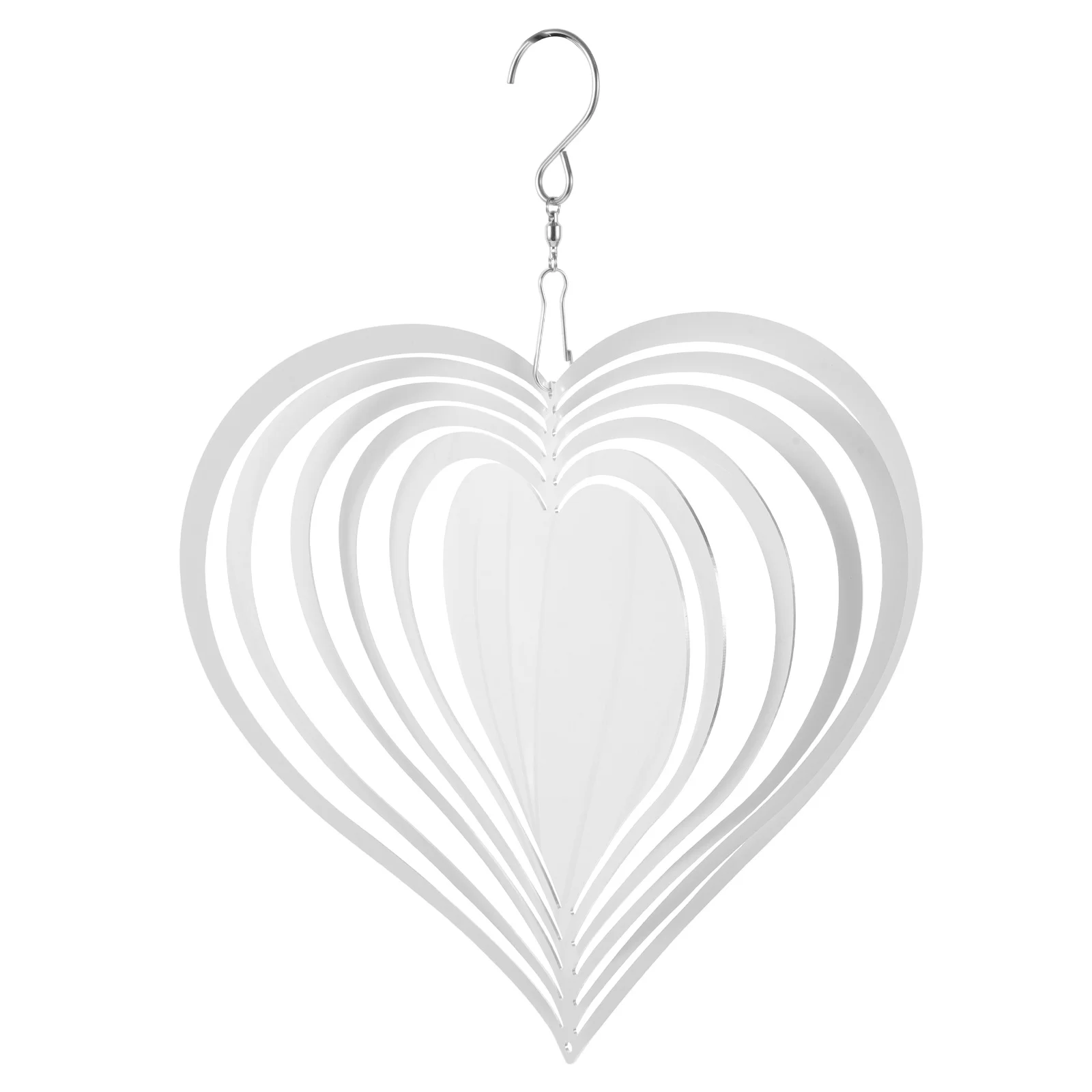 

Алюминиевый сублимационный колокольчик в форме сердца, открытый сад, двор, окно, подвесной ветровой спиннер, пустой прочный нержавеющий декор