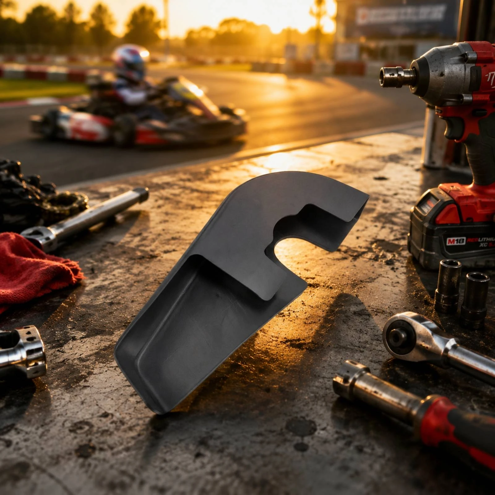 Go-Kart Chain Cover Molded Kart Chain Guard Vehicle Part Slimline Quality for Builders, Racing Karts