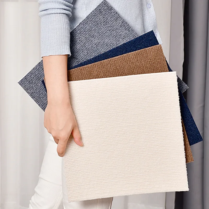 自己接着性の正方形のカーペット,30x30cm,取り外し可能なステッカー,フロアマット,家具,廊下の室内タイル,1個