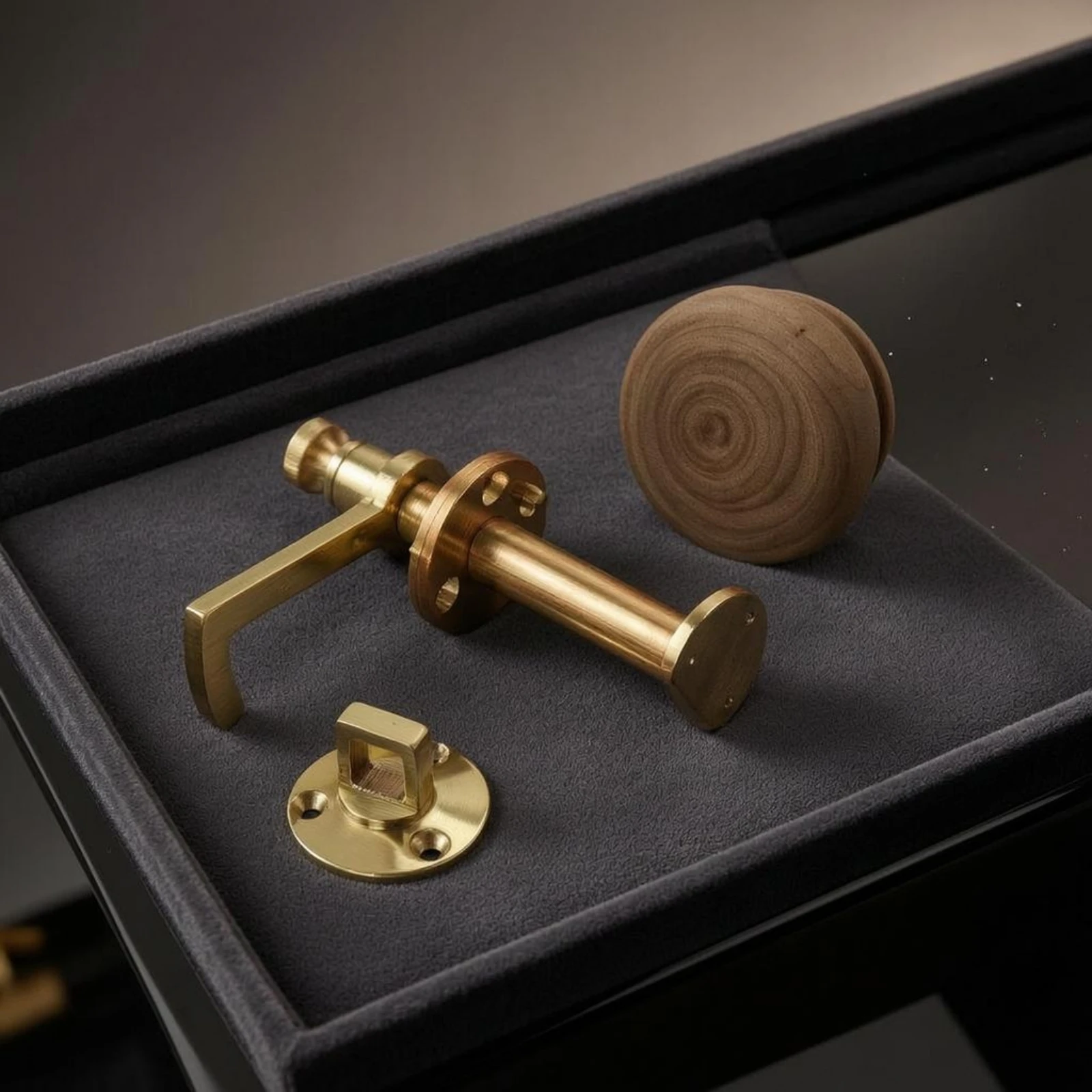 

Piano Cover Lock Assembly with Round Wooden Knob Piano Hardware Lock Security Lock for Grand Piano Lid Protection