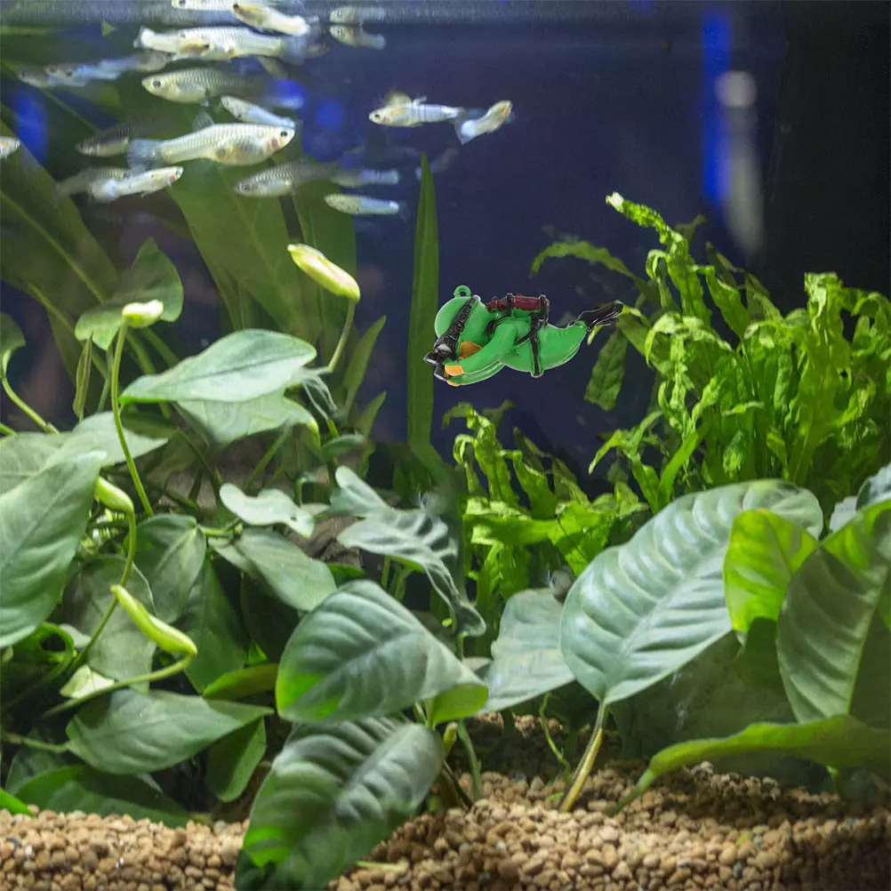

2 Pcs Diver Ornaments Fish Tank Decorations Aquarium Floating Pvc Accessories for