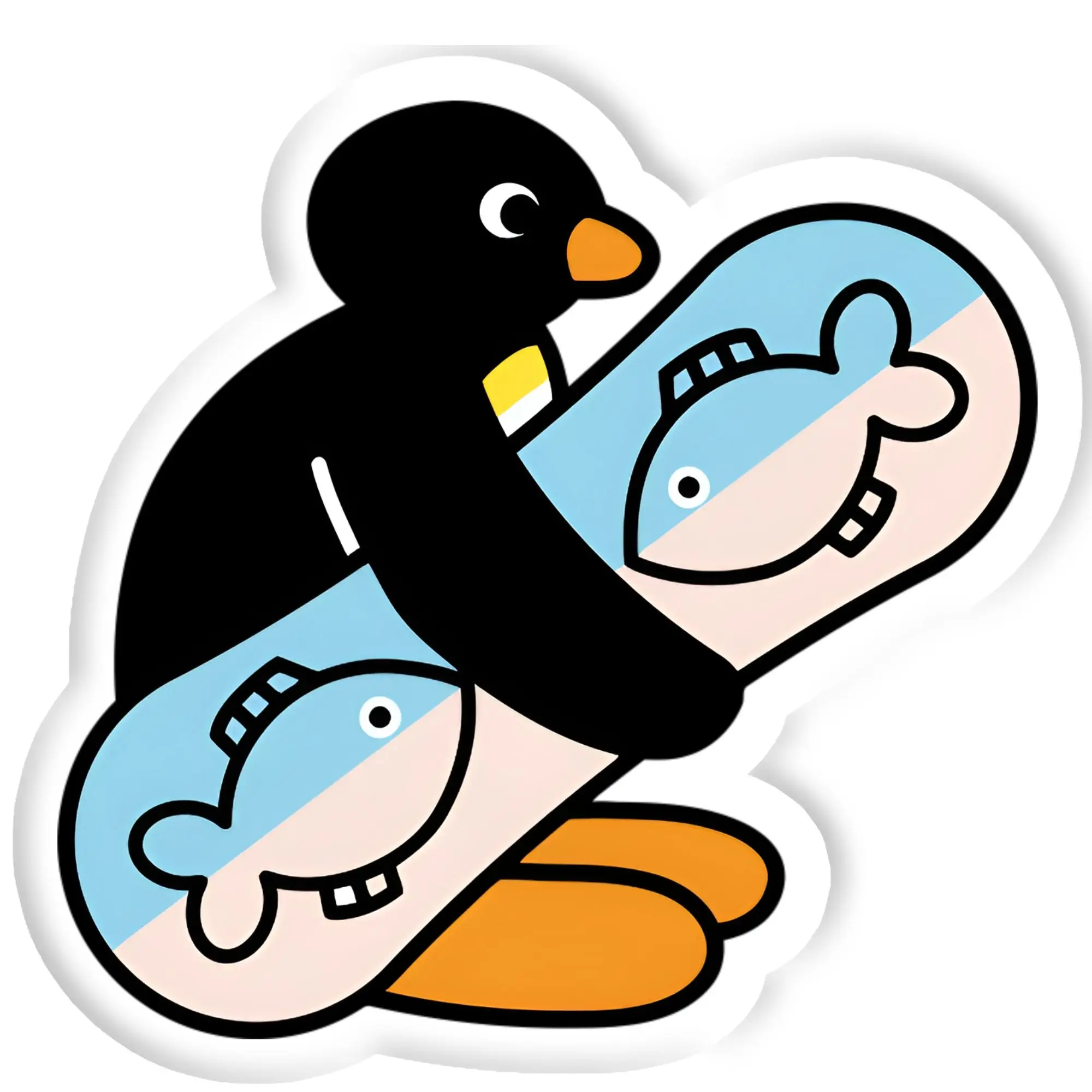 Custom Penguin Cartoon Manga Pillow Funny Modern Soft Cushion Personalized Pillows For Sofa