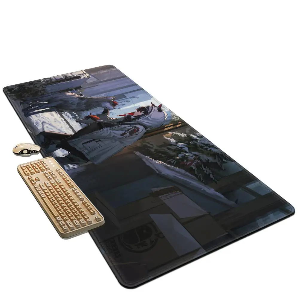 Kawaii Anime Game Mouse Mat Arknights Texas Mousepad With Lock Edge Gaming Accessories Prime Gaming XXL Keyboard Pad