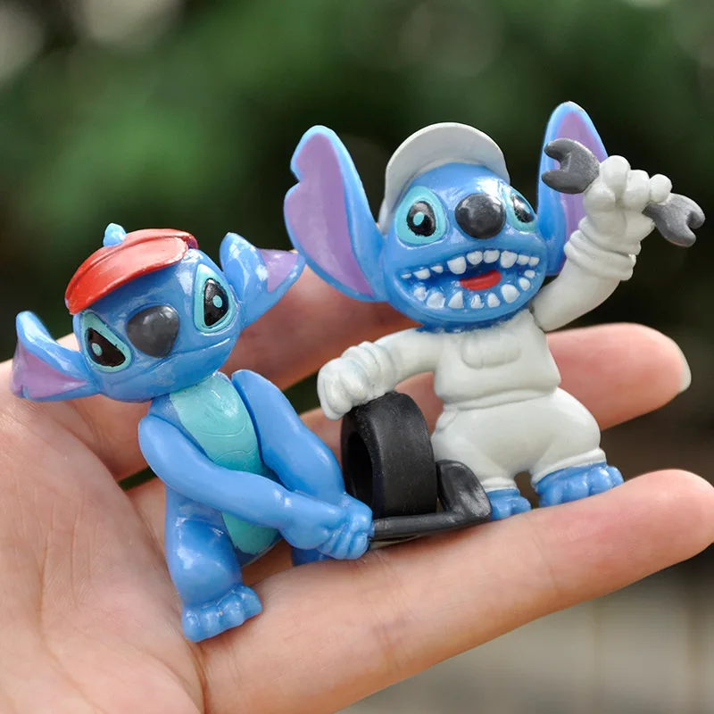 8Pcs/Set Disney Anime Lilo And Stitch Figures Toys Lovely Stitch Action Figurines Model Decoration Toys Kids Gift