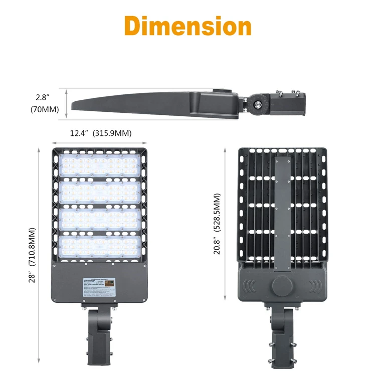 USA Mexico Parking Lots acrylic led shoe box 100w 150w 200w 250w 300w