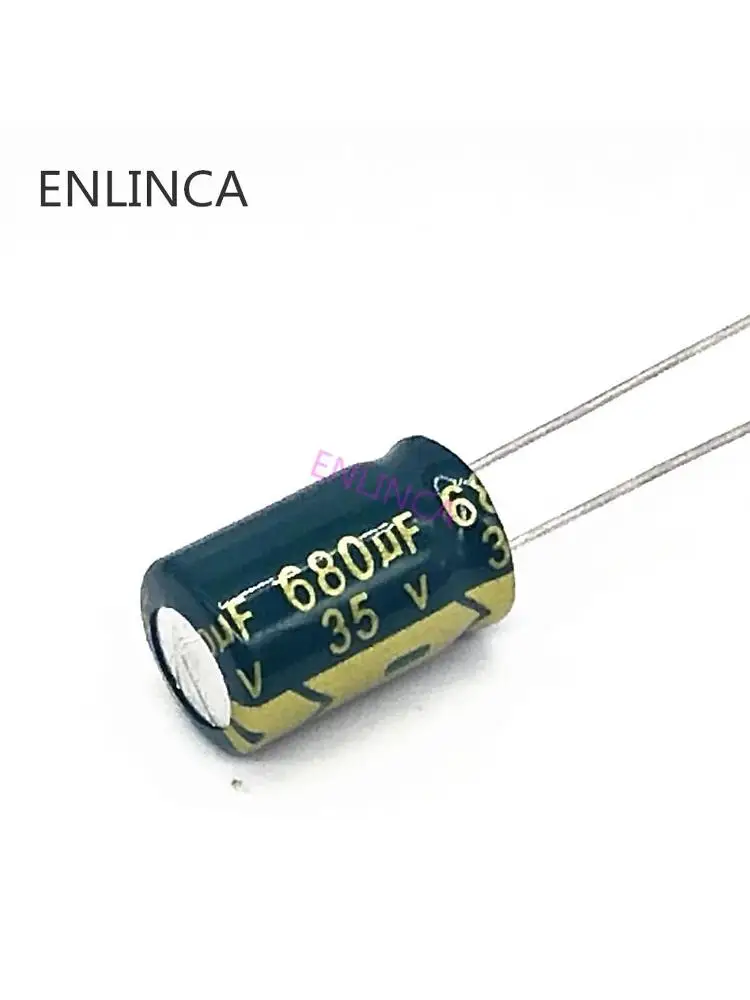 10 sztuk/partia T07 niski ESR/impedancja wysokiej częstotliwości 35v 680UF aluminiowy kondensator elektrolityczny rozmiar 10x17mm 680UF35V 20% — zdjęcie produktu 2