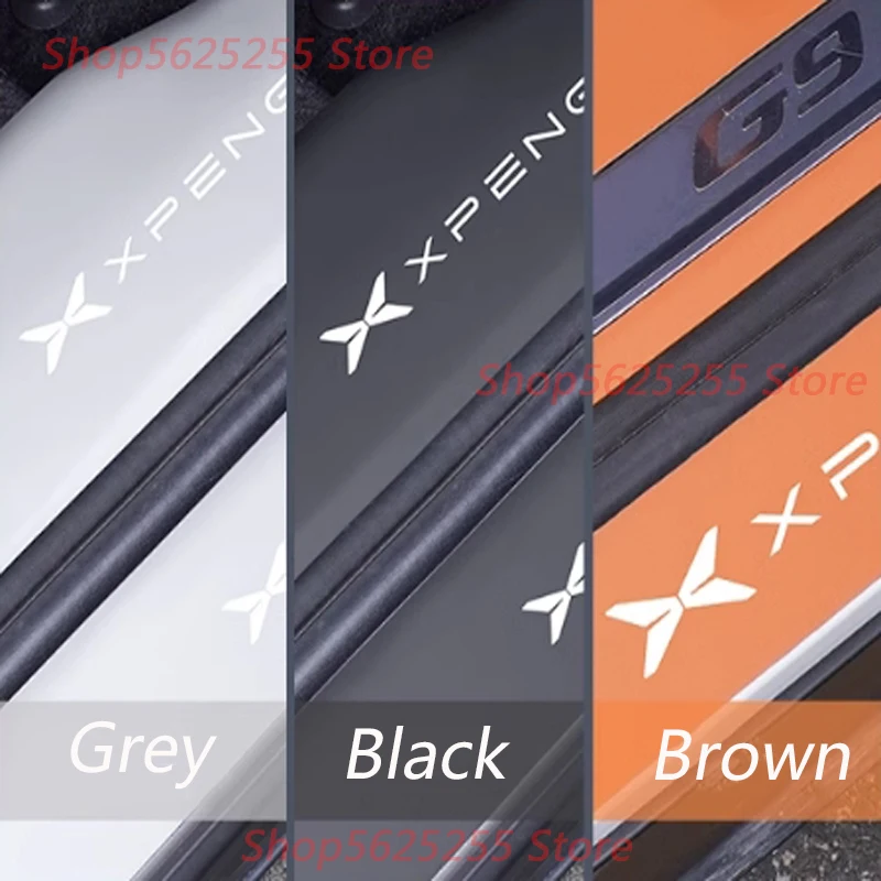 For XPeng Xiao Peng G9 2024 Car Door Sill Plate Threshold Plate Leather Protective Car Interior Decoration Modificed Accessories