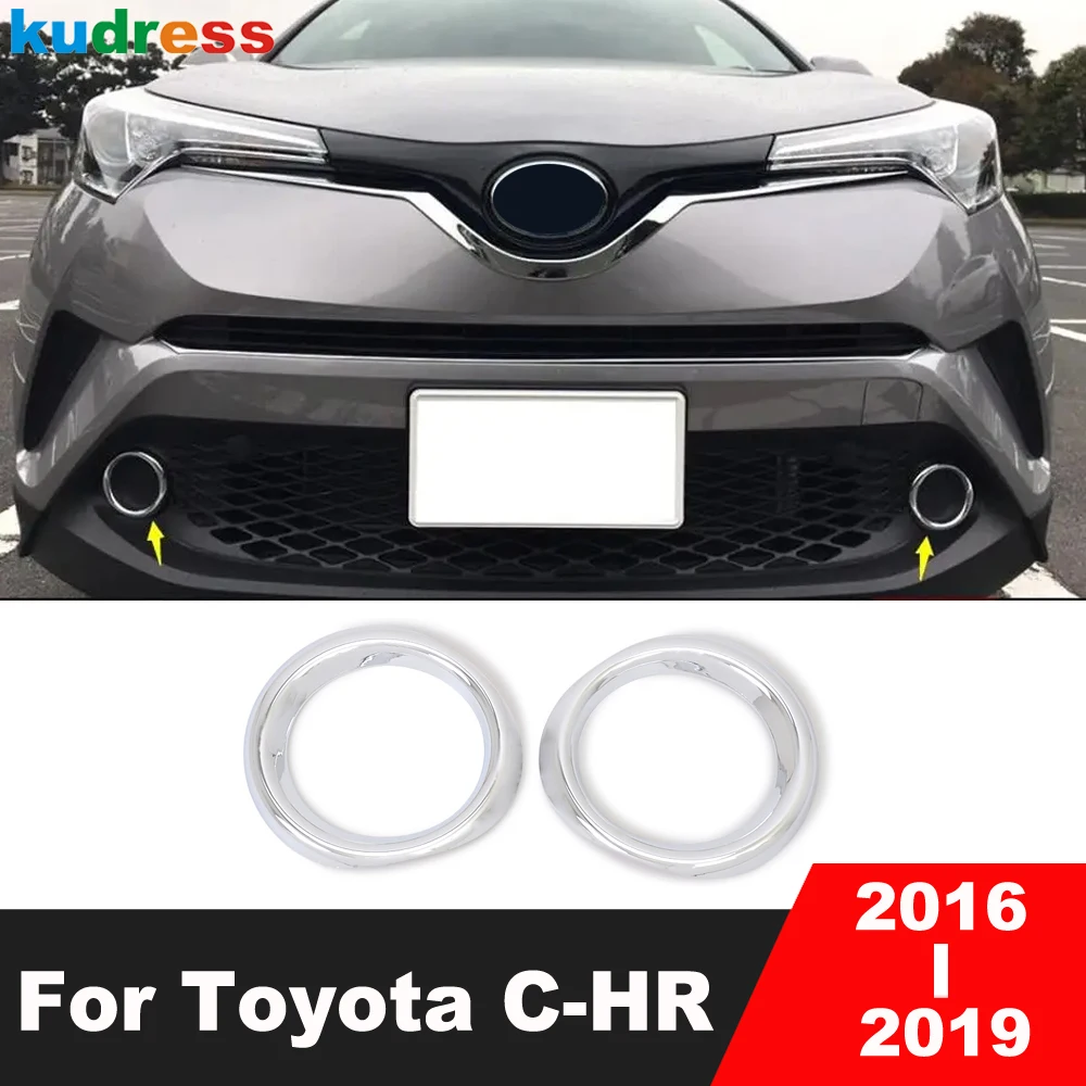 

Накладка на переднюю противотуманную фару для Toyota CHR C-HR 2016 2017 2018 2019, хромированная накладка на фару автомобиля, аксессуары