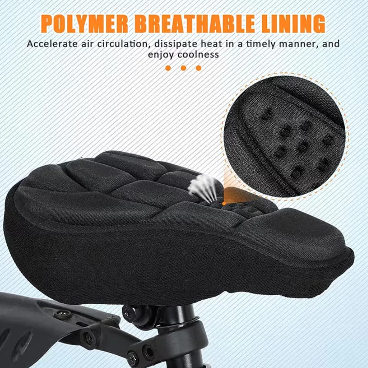 PINMOAP 1PC Bicycle Seat Cushion Cover 3D Soft And Comfortable Cushion Shock-Absorbing And Breathable Riding Accessories image 2