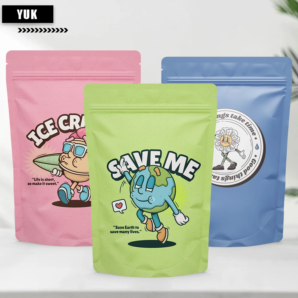 

Aluminum Foil Seal Coffee Bean, Mylar Candy Tea Standing Zipper Bag, Coffee Powder Bag, Custom Print