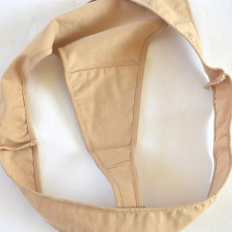 4 Stück/Set Damen Baumwoll-Stringhöschen mit niedrigem Bund, atmungsaktiv, einfarbig, dehnbar, Damen-T-String, sexy Dessous, Größe M-XL – Detail 8