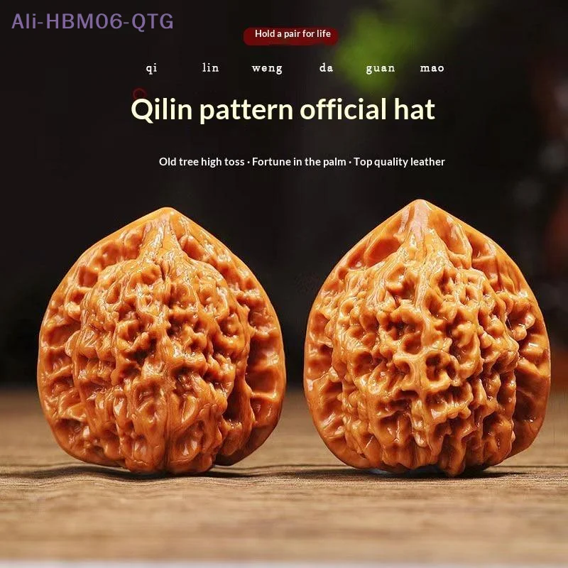**1Pair Creative Handmade Natural Wenwan Walnut Handball Health Care Grip Ball Palm Massage Relaxation Stress Relief Toys Gadget