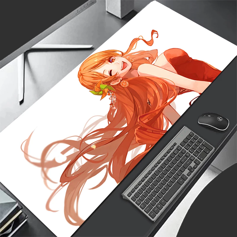 

Mouse Pad one Piece Nami Gaming Accessories PC Gamer alfombrilla xxl Computer Desk Mat Laptop Varmilo Keyboard 900x400 Mousepad