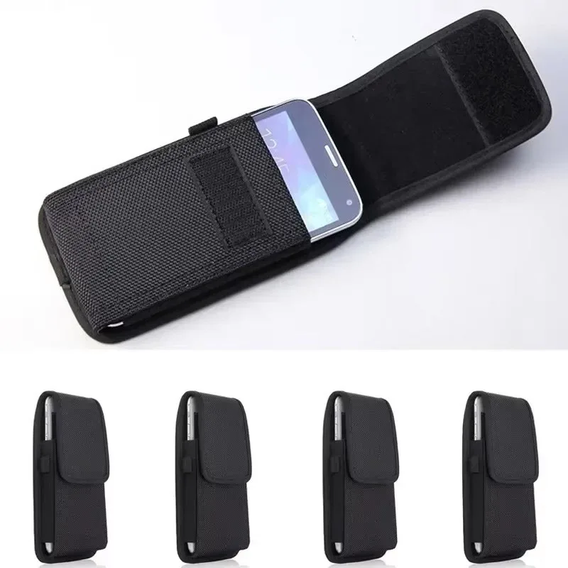 1/2/3pcs Mobile Phone Pouch Universal Cell Phone Belt Clip Carrying Holster Case Waist Bag Black Outdoor Sport Climbing Belt Bag