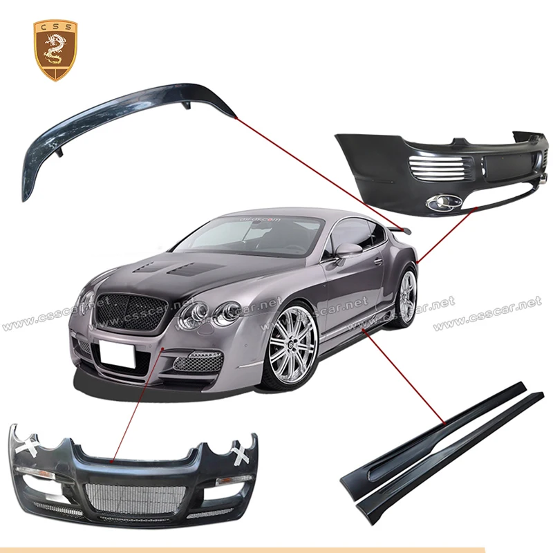 

ASI Style Bodykits For Bentley Continental GT 2004-2012 Car Front Rear Bumper Protection Guard FRP Side Skirts Tail Nozzles