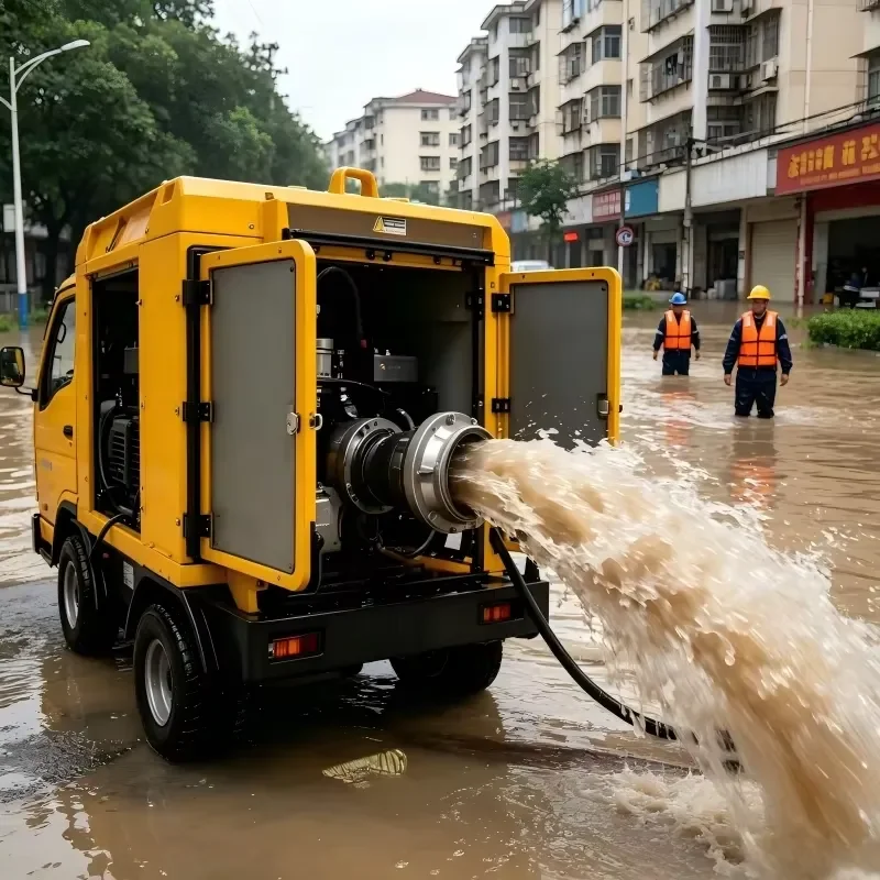 8 Inch Large Flow High Vacuum Self Priming Electric Pump Truck for Mine Drainage
