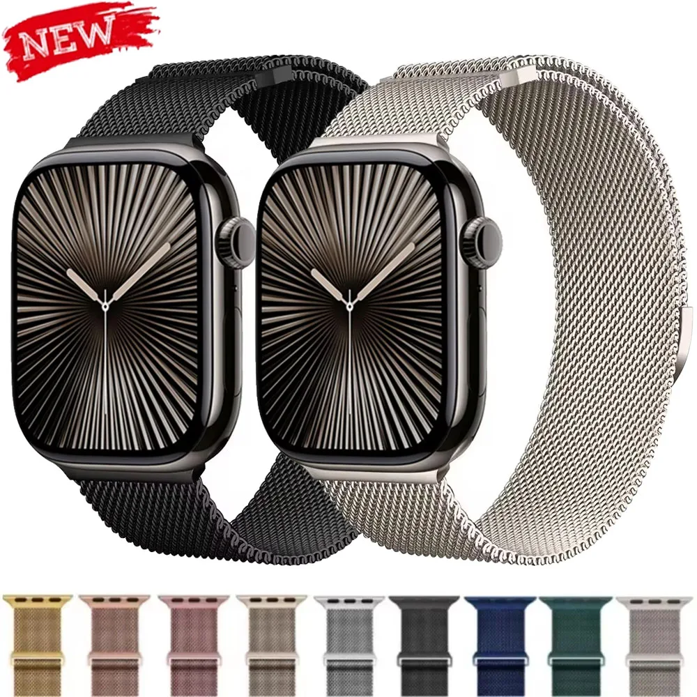 Milanaise-Armband für Apple Watch Band Ultra2 49 mm 10 46 mm 9 8 7 45 mm 41 mm Metall-Magnetarmband iWatch 6 5 4 SE2 44 mm 40 mm 42 mm
