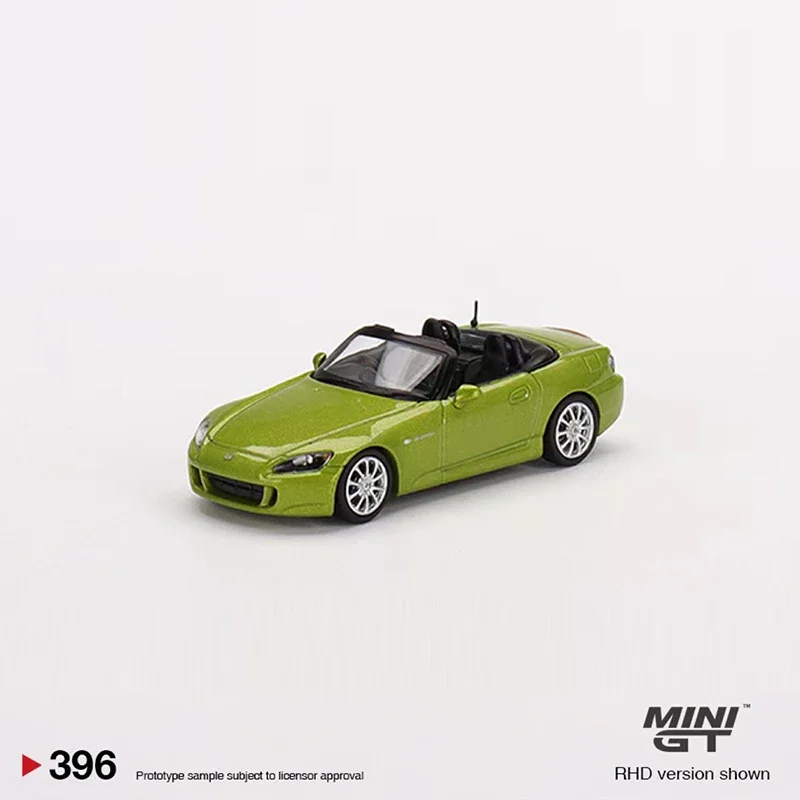 MINIGT 1:64 Model Car S2000 (AP2) Alloy Die-Cast Vehicle Collection #396 LHD Green Metallic