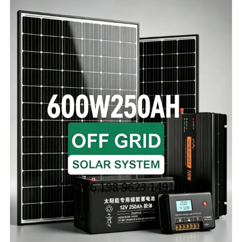 600W Off-Grid Solar Panel Kit 12V/24V 60A Controller Brackets for RV Boat Shed Low MOQ