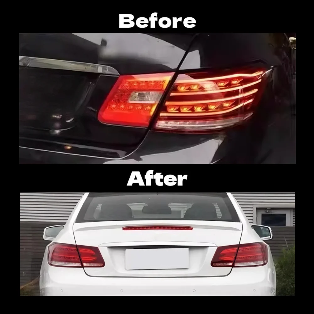 HETOP W207 Taillights 2014-2016 E-Class LED Upgrade Rear Lights Brake Reverse Tail Lamp Modified Dynamic Turn Signals for Benz