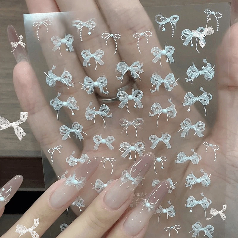 White 5D Pearl Lace… - image