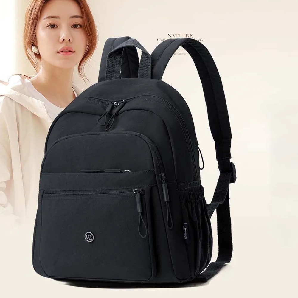 

Large Capacity Oxford Cloth Backpack Anti-Splash Water Japanese Style Women School Bag Lightweight Solid Color Shoulder Pouch