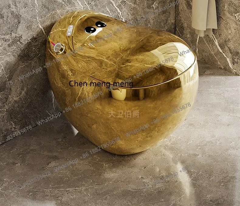 

Z189 Персонализированный дизайн Золотой умный туалет Бытовой электрический туалет с резервуаром для воды Без ограничения давления воды