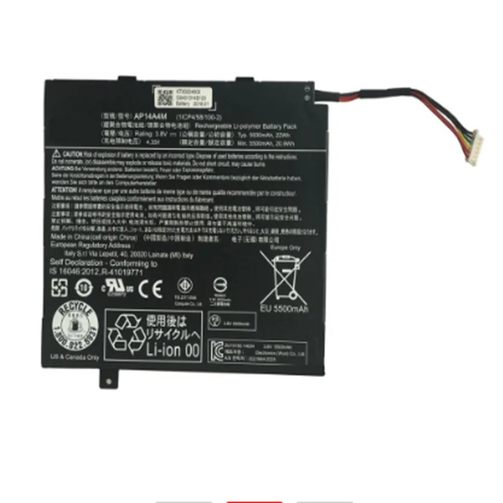 3.8V 5910mah AP14A4M 22Wh AP14A4M AP14A8M AP14A8M NOVO ORIGINAL Bateria Para Notebook Acer Aspire Alterne 10 SW5-011 SW5-012 10-polegadas