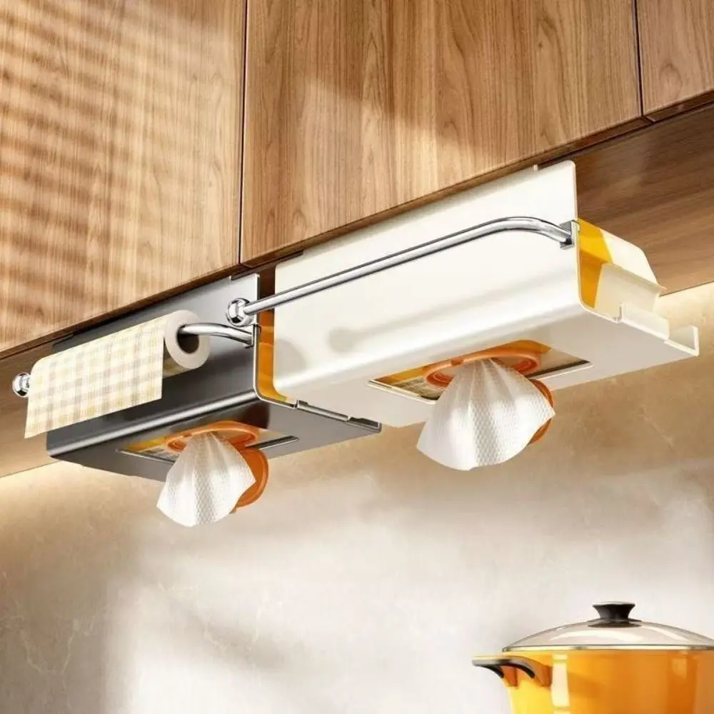 

Углеродистая сталь под шкафом, держатель для бумажных полотенец, настенный держатель для рулонной бумаги чистого цвета, нержавеющий водонепроницаемый держатель для туалетной бумаги