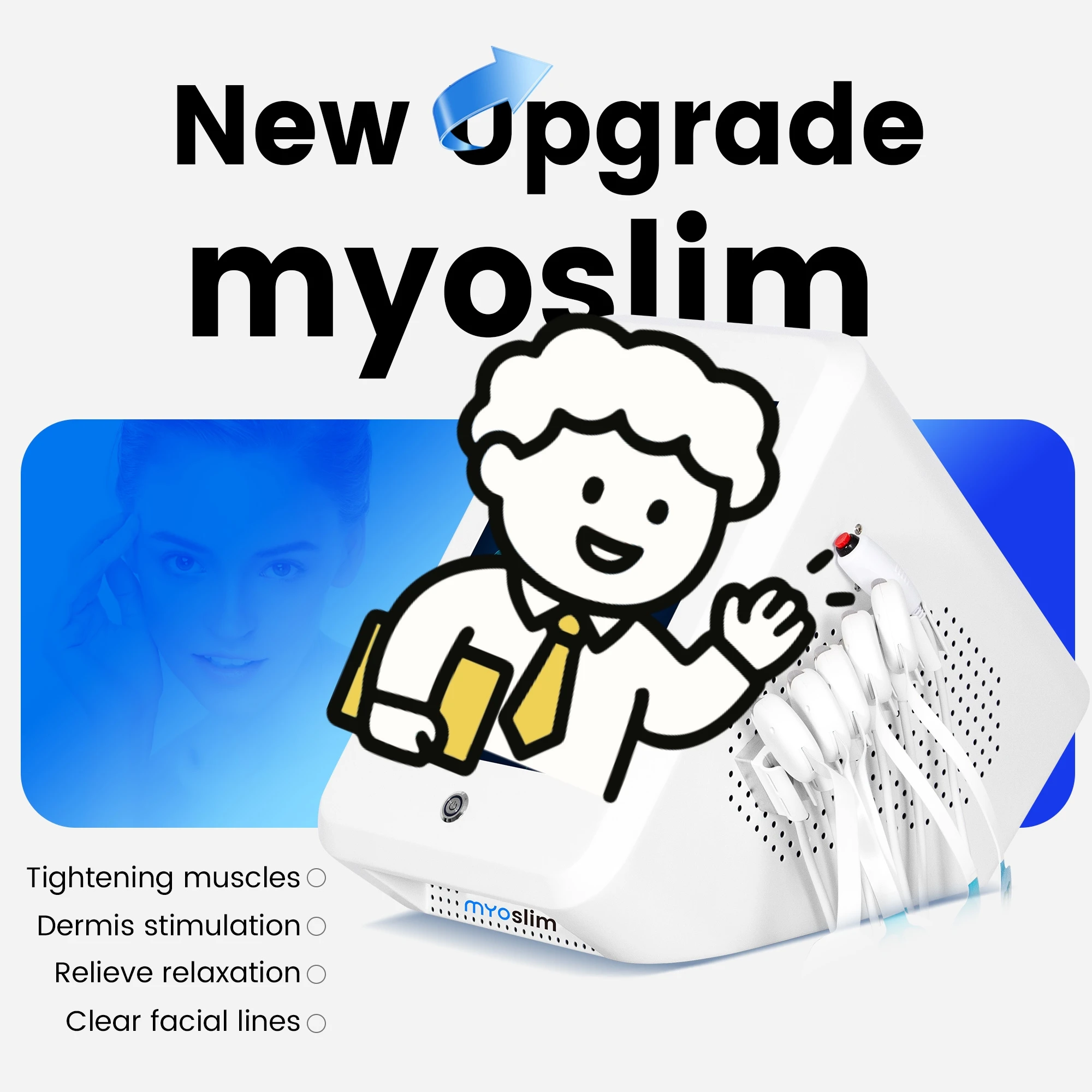 MYOSLIM PE FACE Maschine Slim Face Lift Facial Skin Straffen Sie die Hebemaschine Elektromagnetische Faltenreduzierung Weiblich