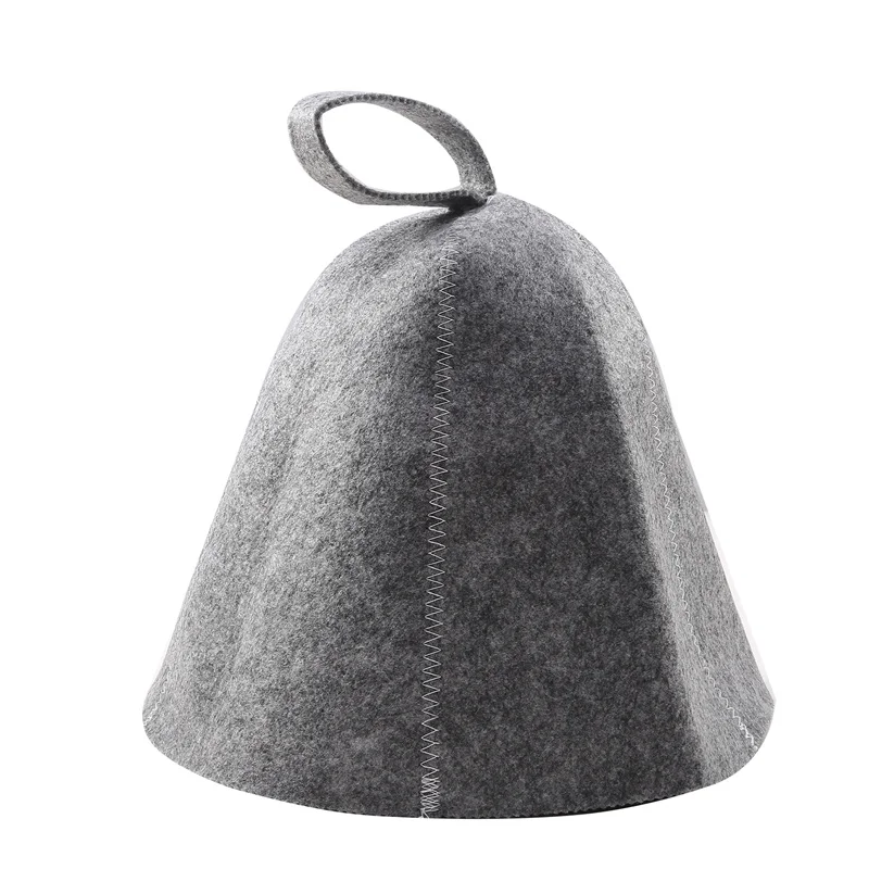 1Pc Felt Head Protection Bath Anti Heat Free Size Russian Style Shower Cap Sauna Hat Sauna Vaporarium Accessories