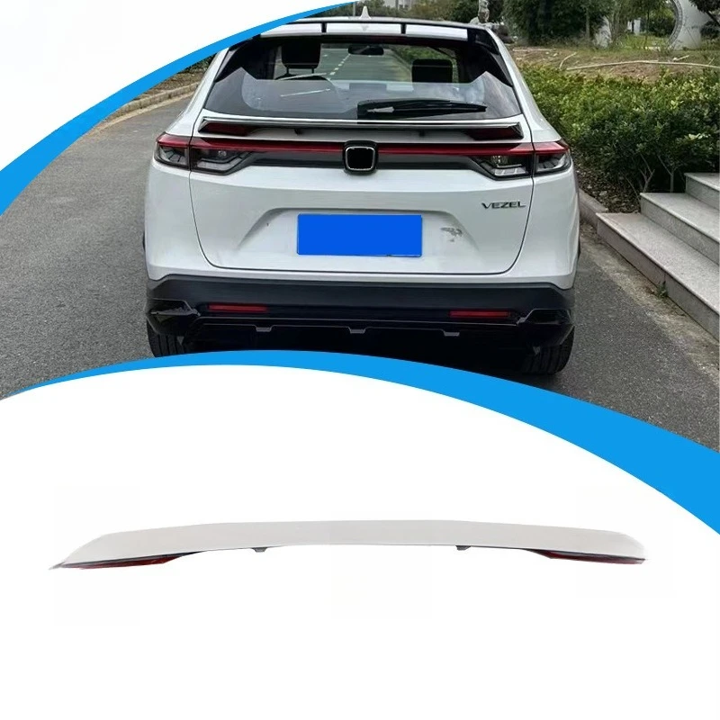 Suitable for 2023 HRV high-gloss black/carbon fiber rear tailgate middle wing