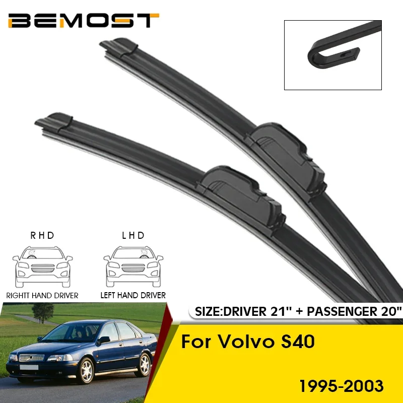 

Car Wiper Blades For Volvo S40 1995-2003 Windshield Windscreen Front Window Blades 21"+20" Car Accessories