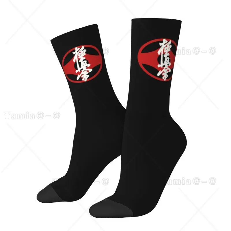 Custom Kyokushin Karate Logo Mens Crew Socks Unisex Cute Martial Arts Spring Summer Autumn Winter Dress Socks