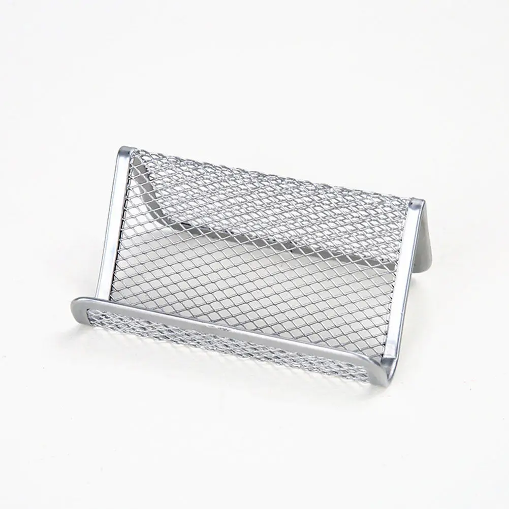 2Pcs Premium Iron Business Cards Holder Display Stand Name Card Organizer for Desk Table Professional Greeting Tool Card Rack