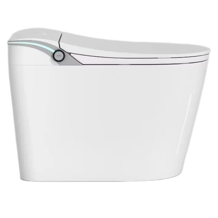 Toilet,Automatic Induction Flap Reverse Ring Luxury Smart Floor-Mounted Toilet Thermostatic Effluent Flush Seat S-Trap Smart To