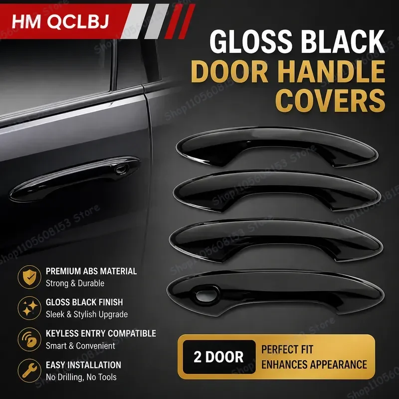 For 2020 2021 2022 2023 Mazda CX-30 Door Handle Covers Bright Black Horse 3 Onxella Style Car Exterior Trim Accessories
