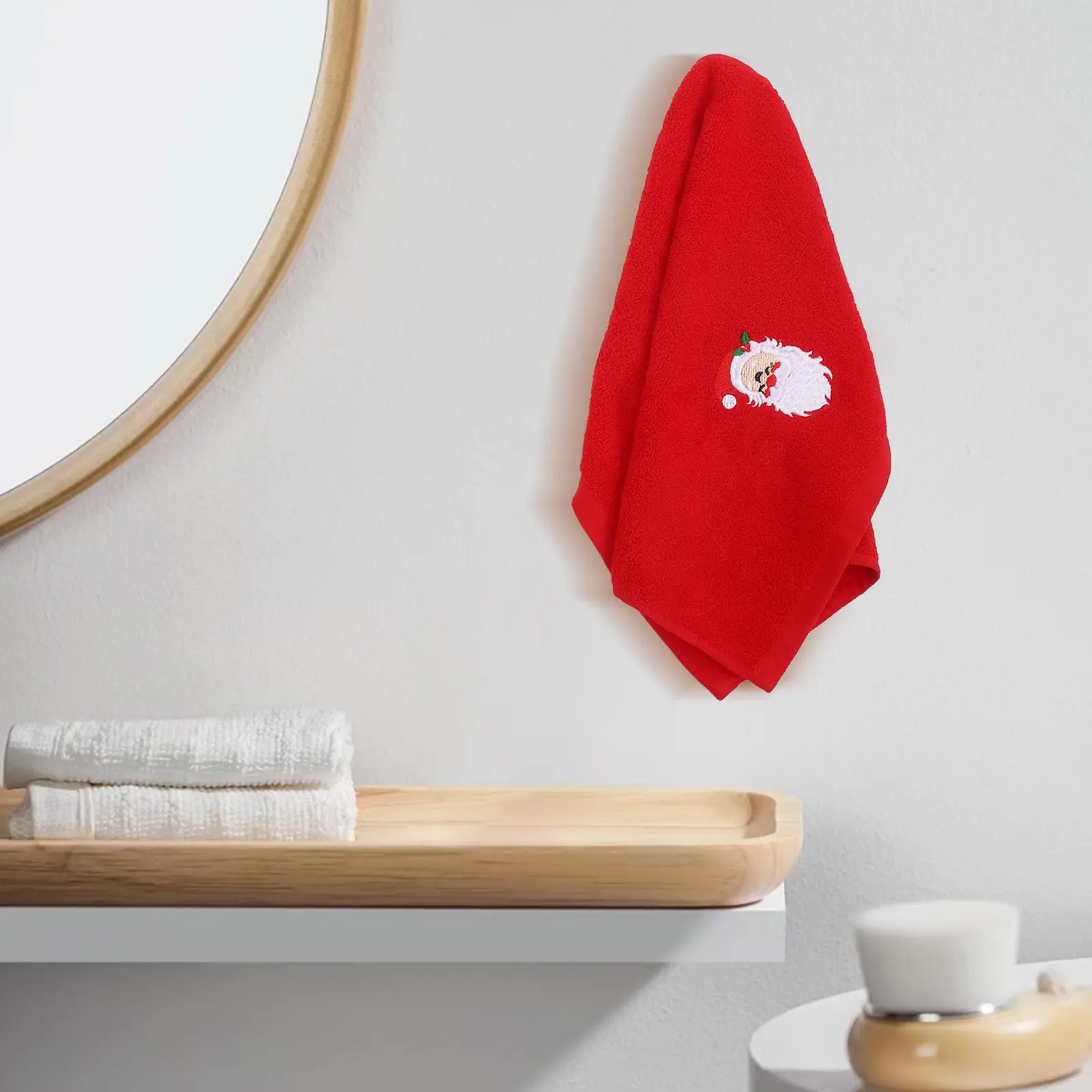 Christmas Towels Set 3pcs Embroidered Cotton Face Towels – Soft, Breathable & Eco-Friendly