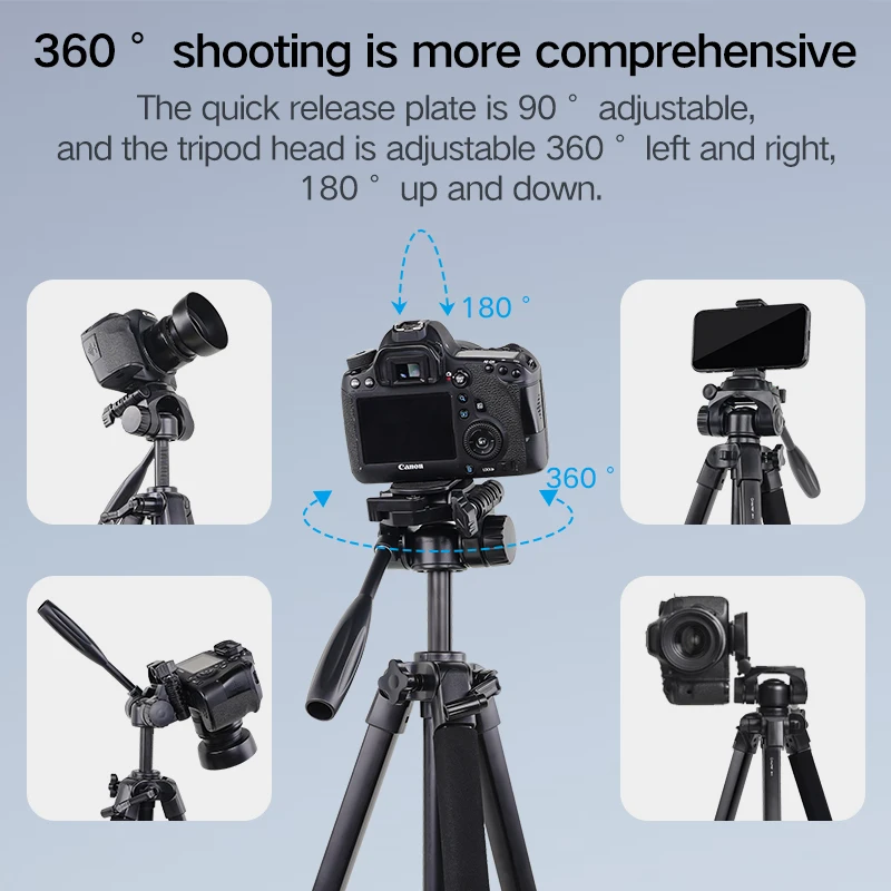 Cimapro CB-3 Camera Cell Phone Tripod 66.9in Projector Camera Telescope Light Stand Universal Travel Portable Photography Stand