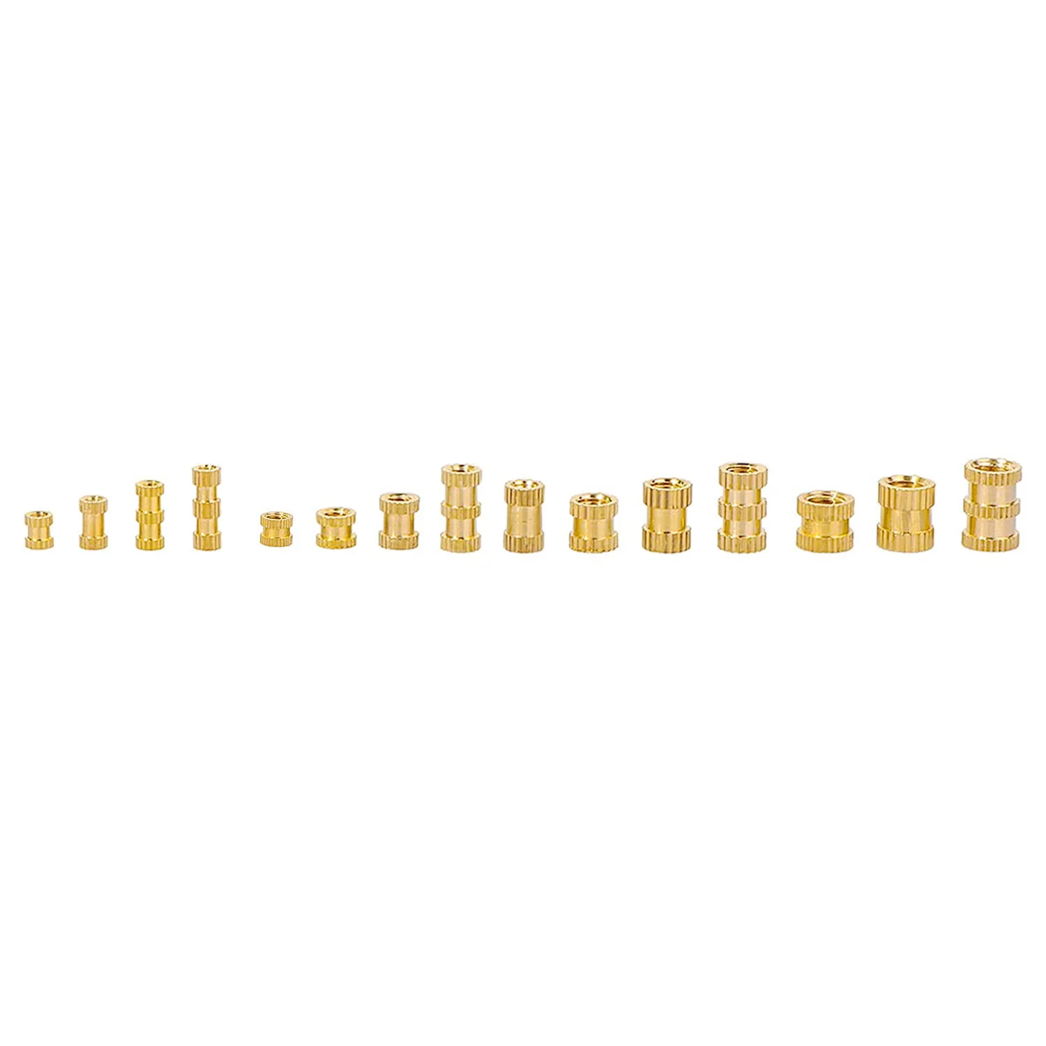 330 Pcs Brass Threaded Insert Nuts M2 M3 M4 M5 Female Thread Knurled Nut Inserts Embedment Nut for 3D Printing Part—AA56