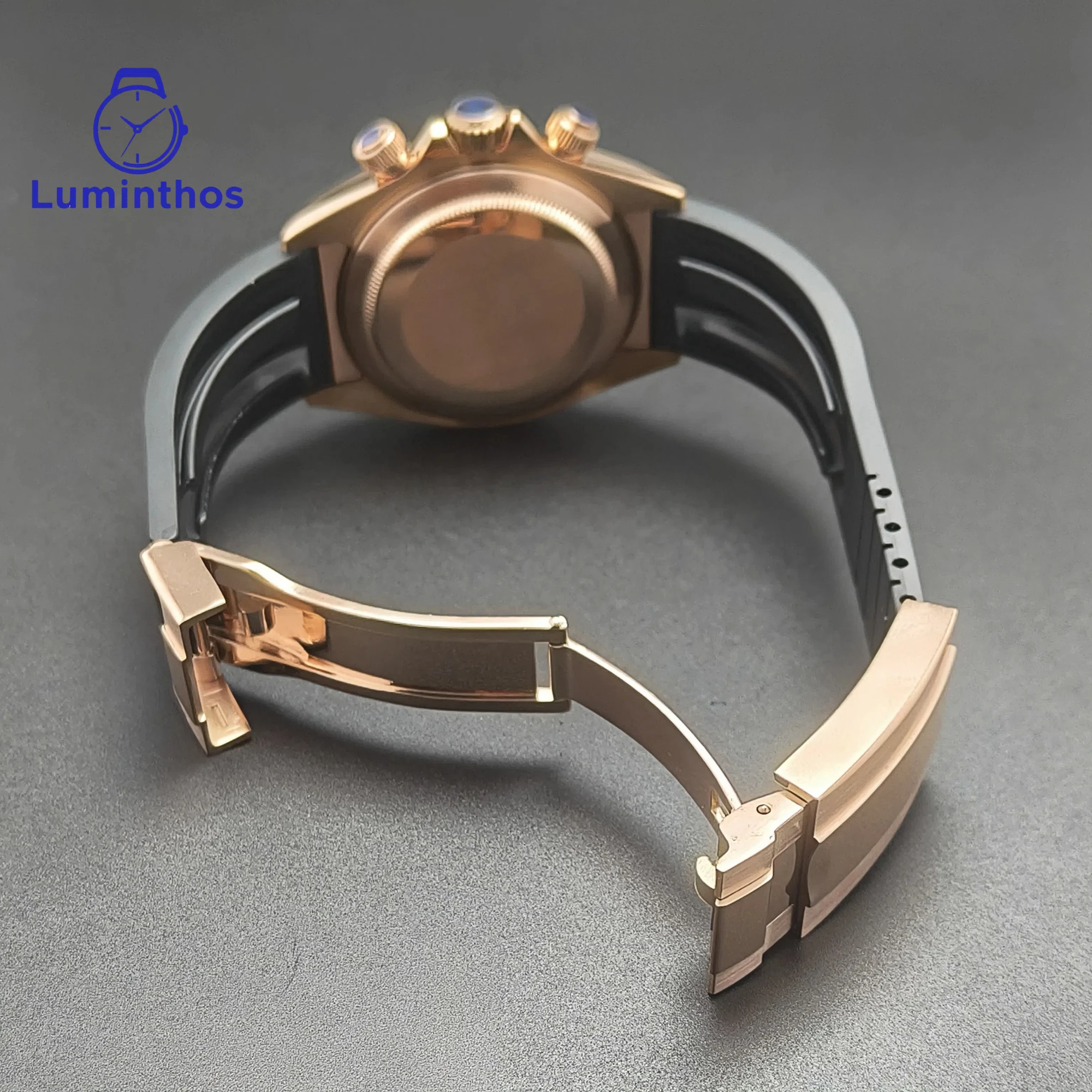 ساعة رجالية S Logo زجاج الياقوت وجه 40 ملم حافظة ثلاثي العينيات لساعة كوارتز VK63 ساعة معدلة #5