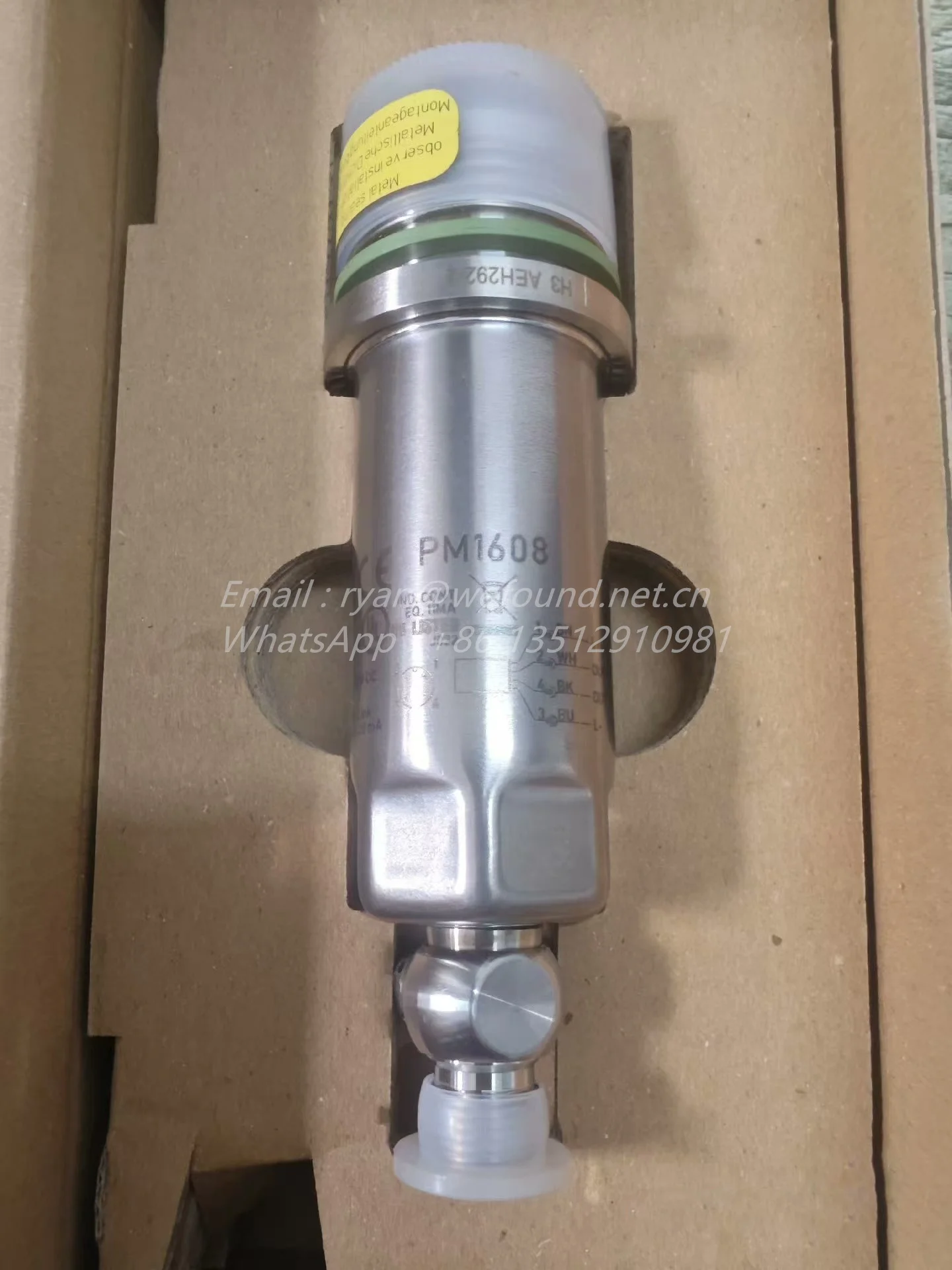 PM1608 for IFM Flush pressure sensor, PM-,25BREA01-E-ZVG/US