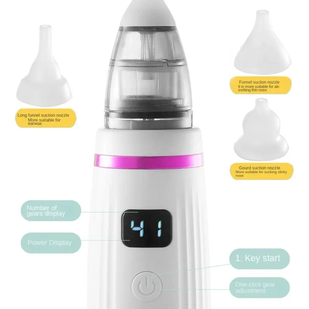 

3-in-1 Electric Nasal Aspirator Care Tools Health Baby Absorber Equipment Reusable Safety Obstruction Rhinitis Cleaner Newborn