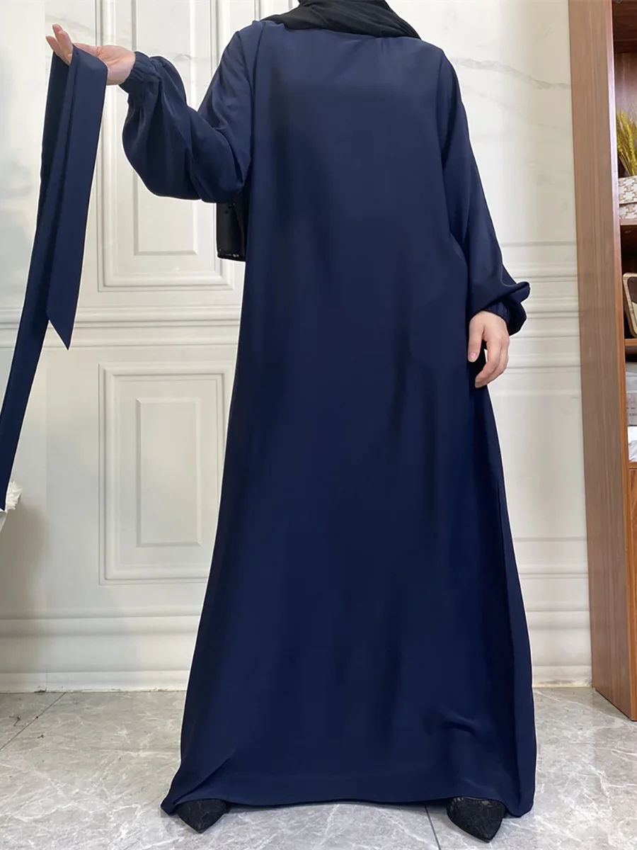 حار سيلي أسلوب بسيط فساتين مغربية قفطان تركيا بلون الخليج عبايات المرأة الإسلامية فستان طويل مسلم السعودية رداء رمضان 94