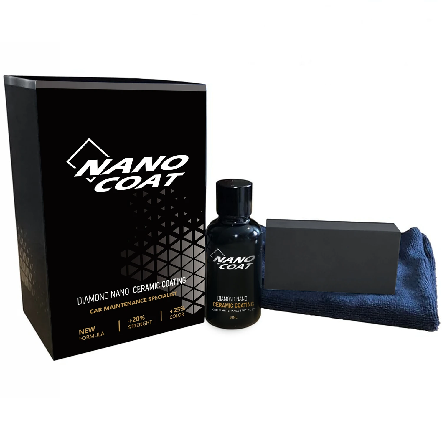 60ml Professional Ceramic Coating for Cars High Gloss Paint Protection UV Resistant for Wheels Glass Plastic Ultra Hydrophobic